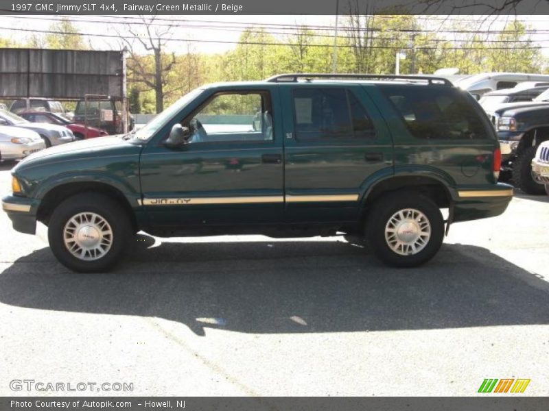 Fairway Green Metallic / Beige 1997 GMC Jimmy SLT 4x4