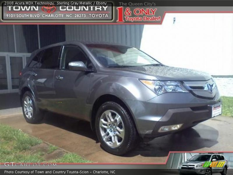 Sterling Gray Metallic / Ebony 2008 Acura MDX Technology