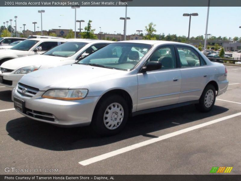 Satin Silver Metallic / Black 2001 Honda Accord Value Package Sedan