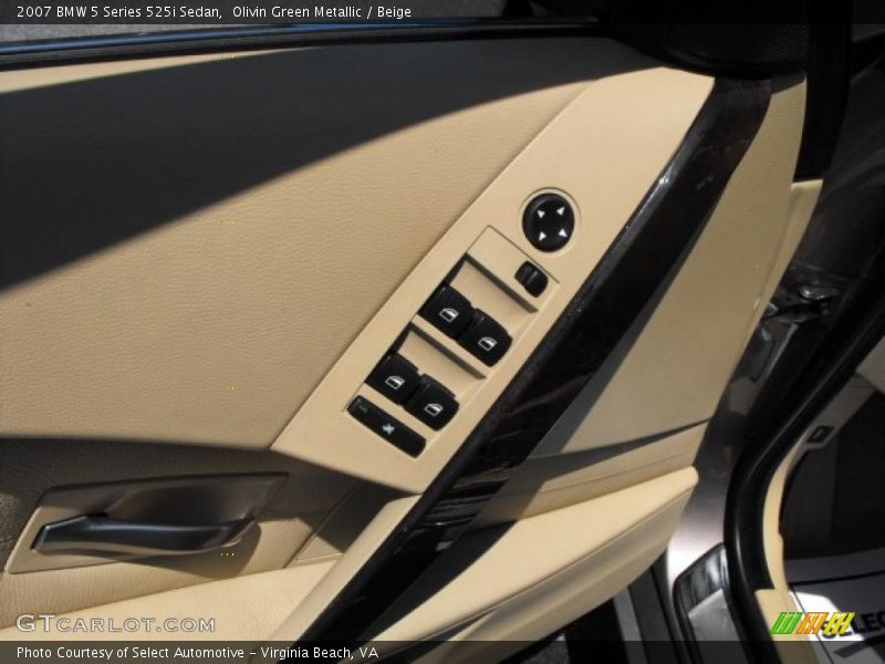 Olivin Green Metallic / Beige 2007 BMW 5 Series 525i Sedan