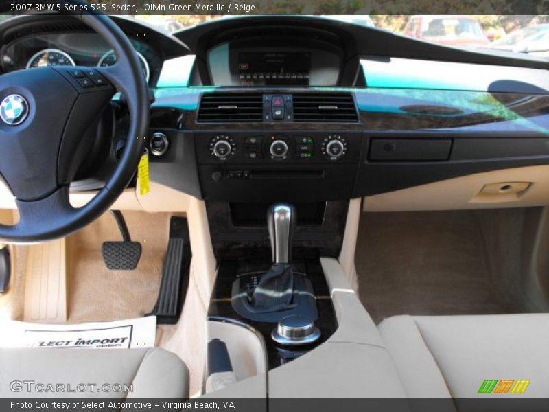 Olivin Green Metallic / Beige 2007 BMW 5 Series 525i Sedan
