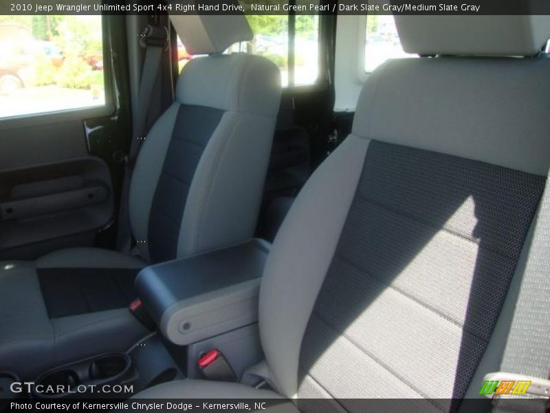 Natural Green Pearl / Dark Slate Gray/Medium Slate Gray 2010 Jeep Wrangler Unlimited Sport 4x4 Right Hand Drive