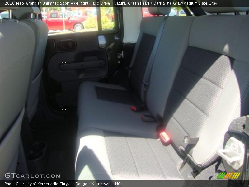 Natural Green Pearl / Dark Slate Gray/Medium Slate Gray 2010 Jeep Wrangler Unlimited Sport 4x4 Right Hand Drive