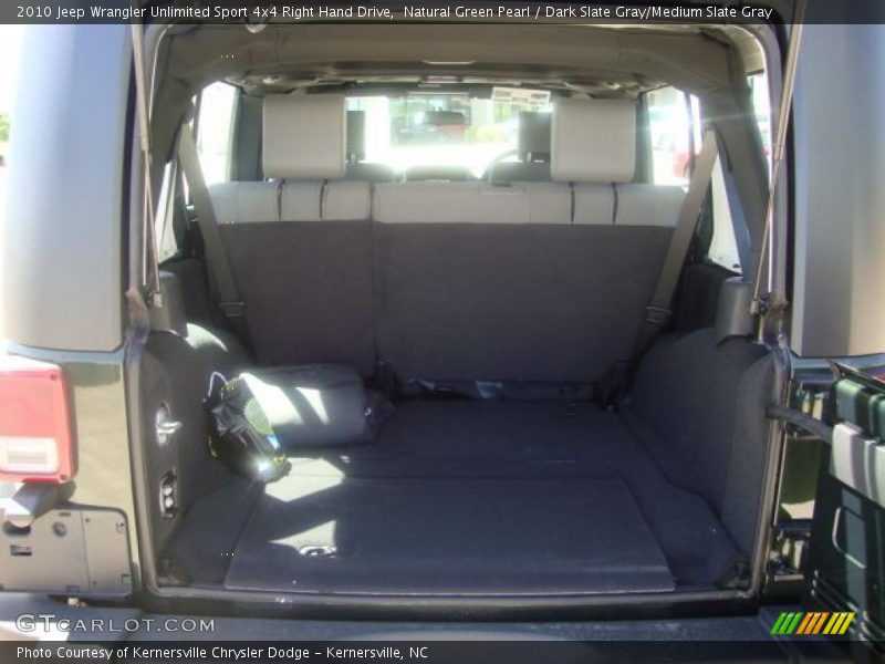 Natural Green Pearl / Dark Slate Gray/Medium Slate Gray 2010 Jeep Wrangler Unlimited Sport 4x4 Right Hand Drive