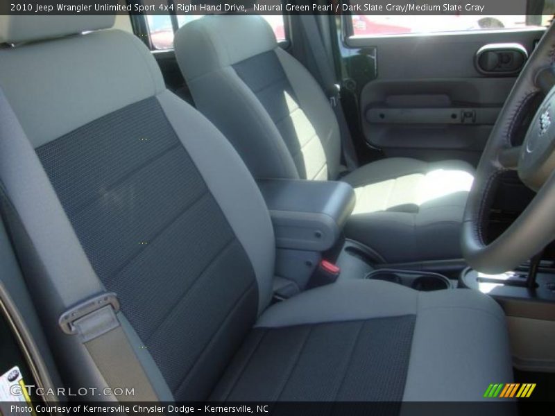 Natural Green Pearl / Dark Slate Gray/Medium Slate Gray 2010 Jeep Wrangler Unlimited Sport 4x4 Right Hand Drive
