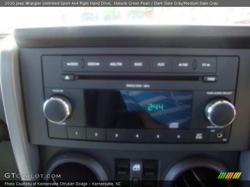 Natural Green Pearl / Dark Slate Gray/Medium Slate Gray 2010 Jeep Wrangler Unlimited Sport 4x4 Right Hand Drive