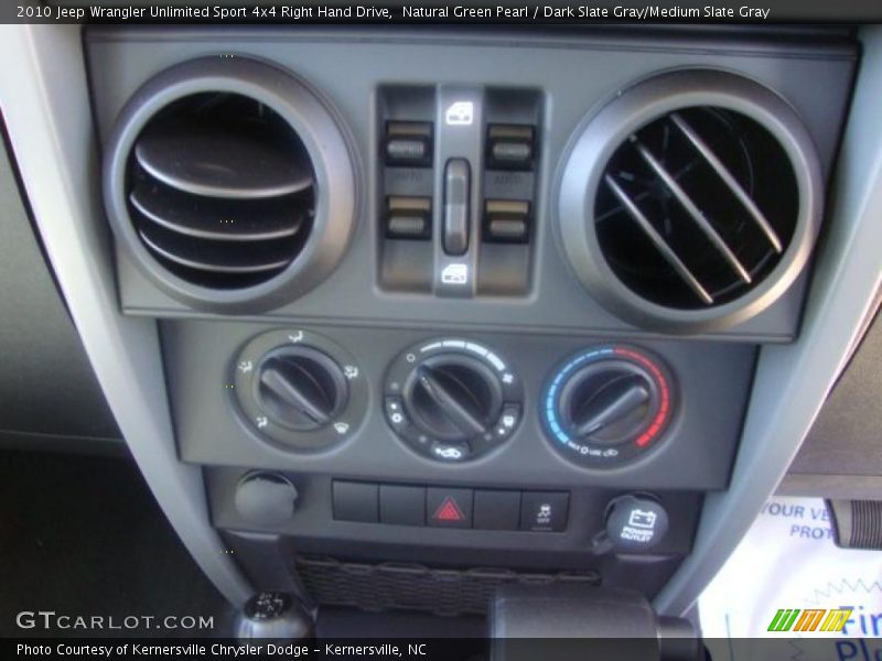 Natural Green Pearl / Dark Slate Gray/Medium Slate Gray 2010 Jeep Wrangler Unlimited Sport 4x4 Right Hand Drive