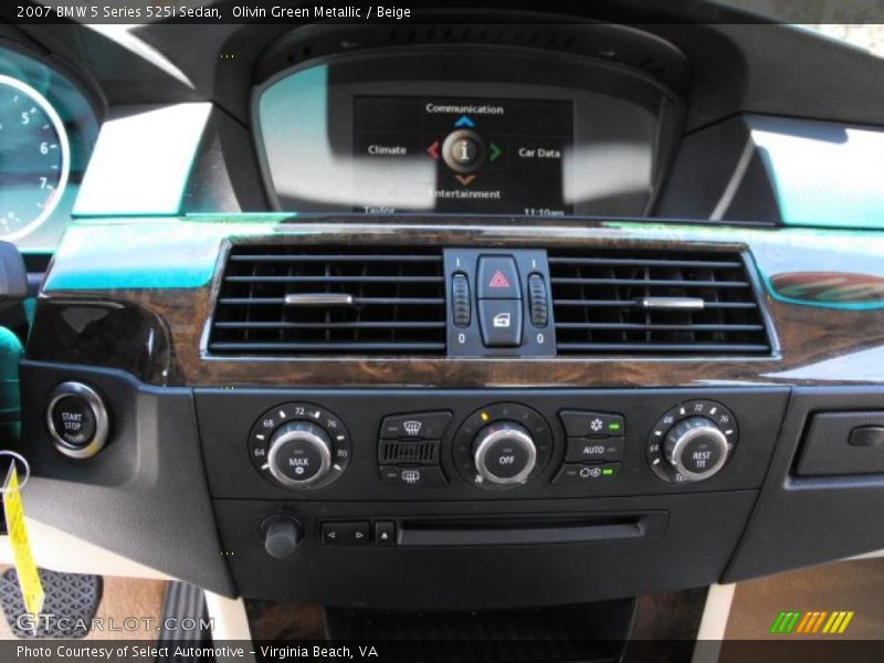 Olivin Green Metallic / Beige 2007 BMW 5 Series 525i Sedan