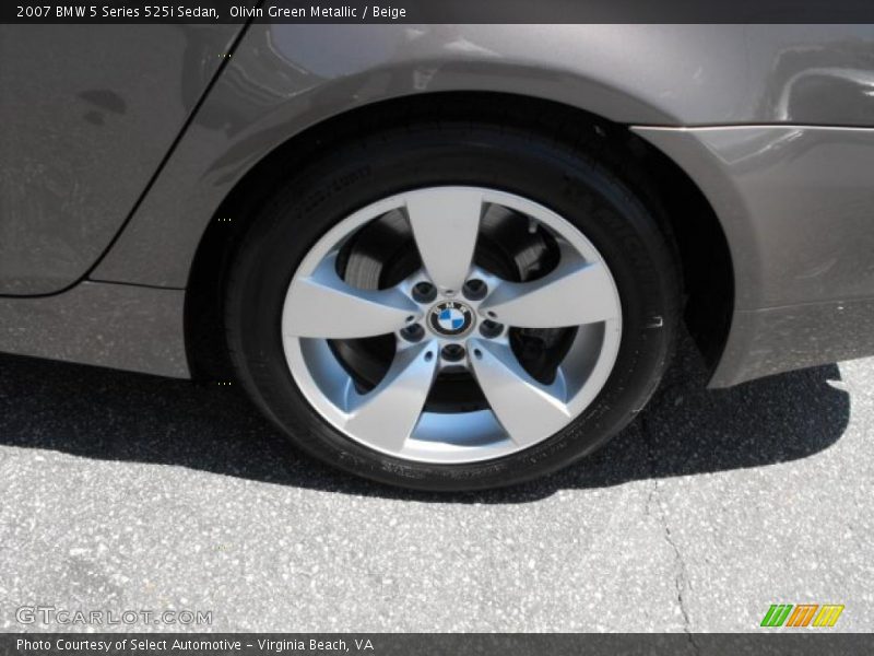 Olivin Green Metallic / Beige 2007 BMW 5 Series 525i Sedan