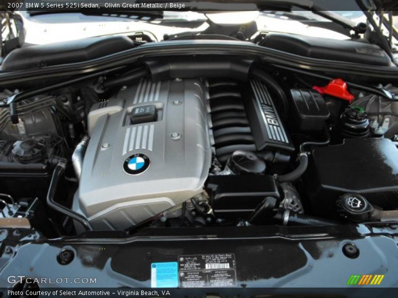 Olivin Green Metallic / Beige 2007 BMW 5 Series 525i Sedan