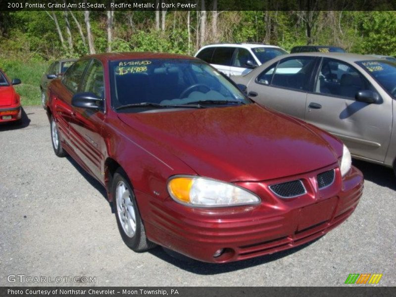 Redfire Metallic / Dark Pewter 2001 Pontiac Grand Am SE Sedan