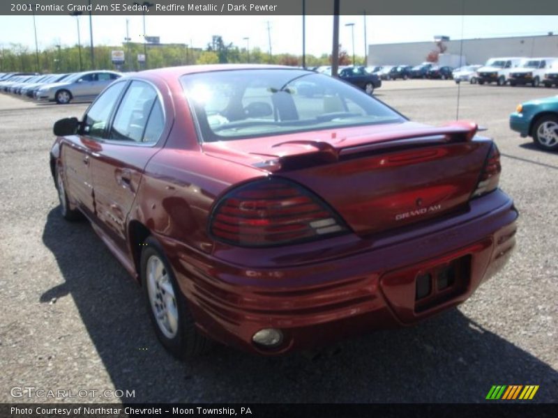 Redfire Metallic / Dark Pewter 2001 Pontiac Grand Am SE Sedan