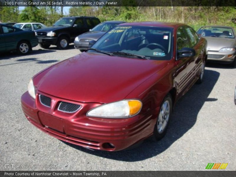 Redfire Metallic / Dark Pewter 2001 Pontiac Grand Am SE Sedan