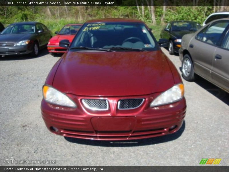 Redfire Metallic / Dark Pewter 2001 Pontiac Grand Am SE Sedan