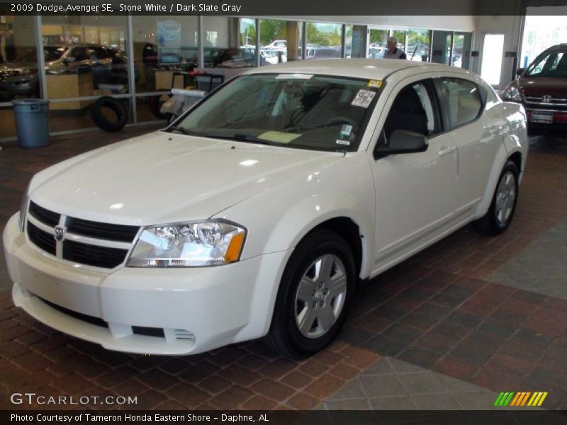 Stone White / Dark Slate Gray 2009 Dodge Avenger SE