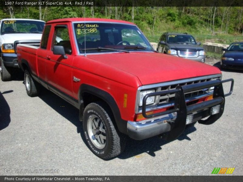Red / Red 1987 Ford Ranger XLT SuperCab 4x4
