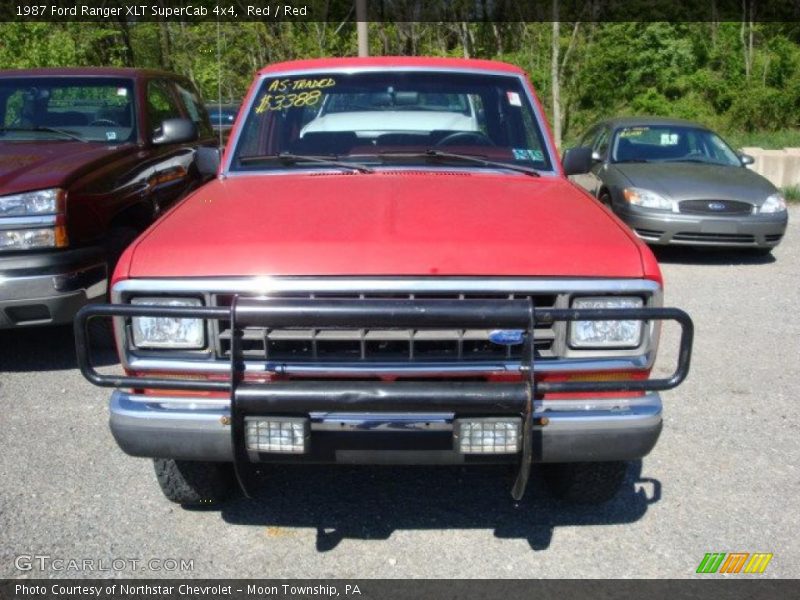 Red / Red 1987 Ford Ranger XLT SuperCab 4x4