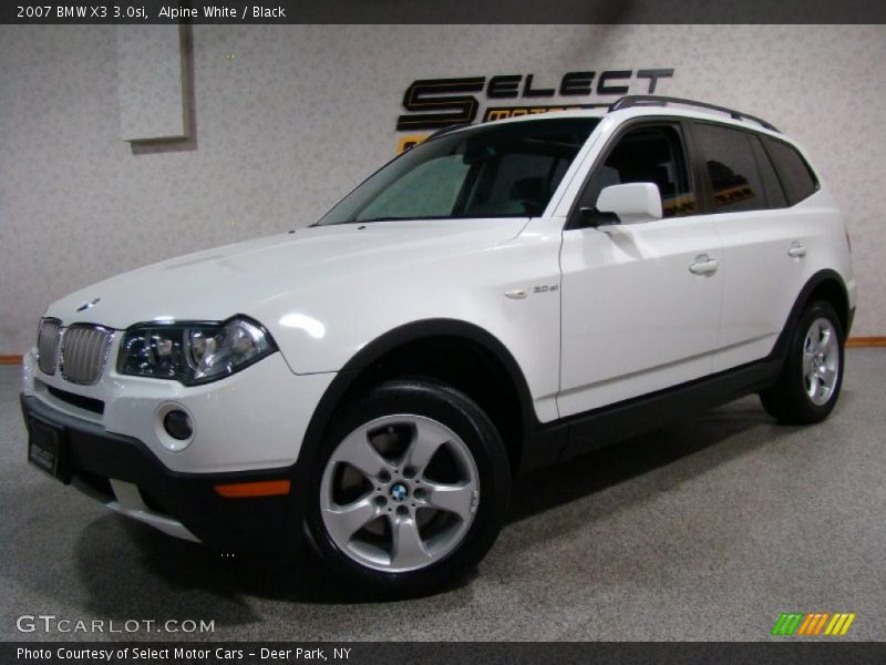 Alpine White / Black 2007 BMW X3 3.0si