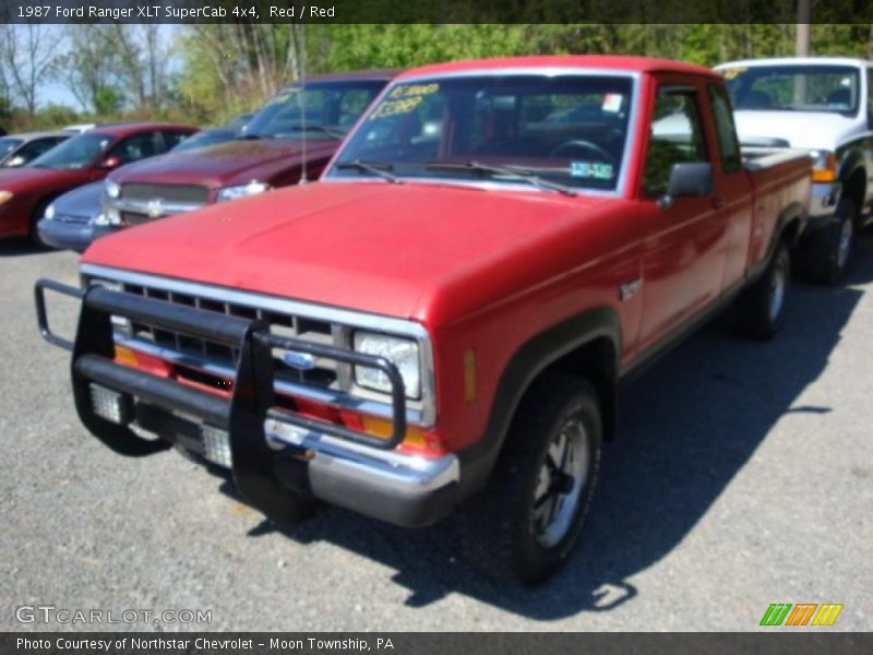 Red / Red 1987 Ford Ranger XLT SuperCab 4x4