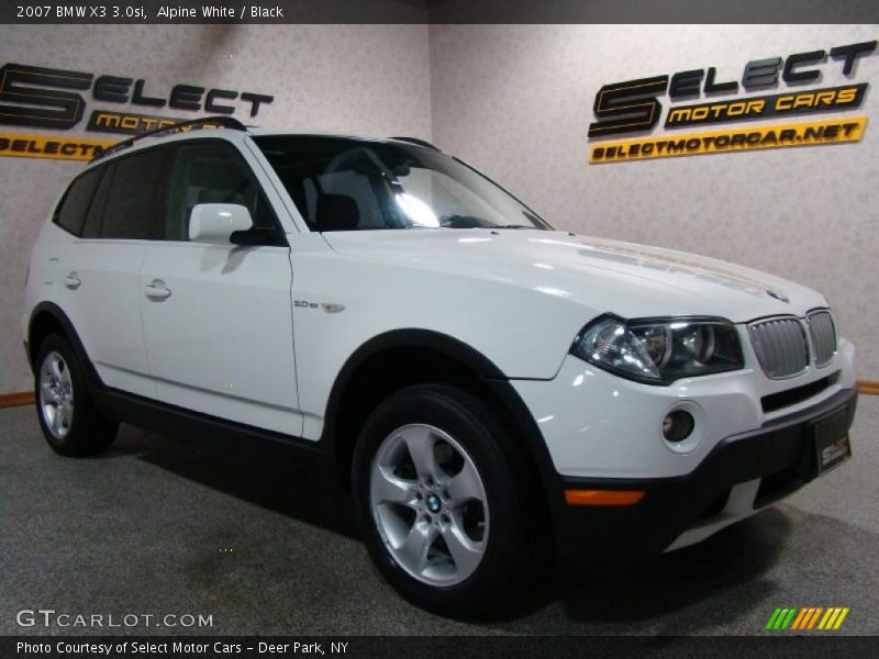 Alpine White / Black 2007 BMW X3 3.0si