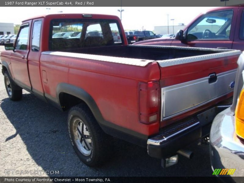 Red / Red 1987 Ford Ranger XLT SuperCab 4x4