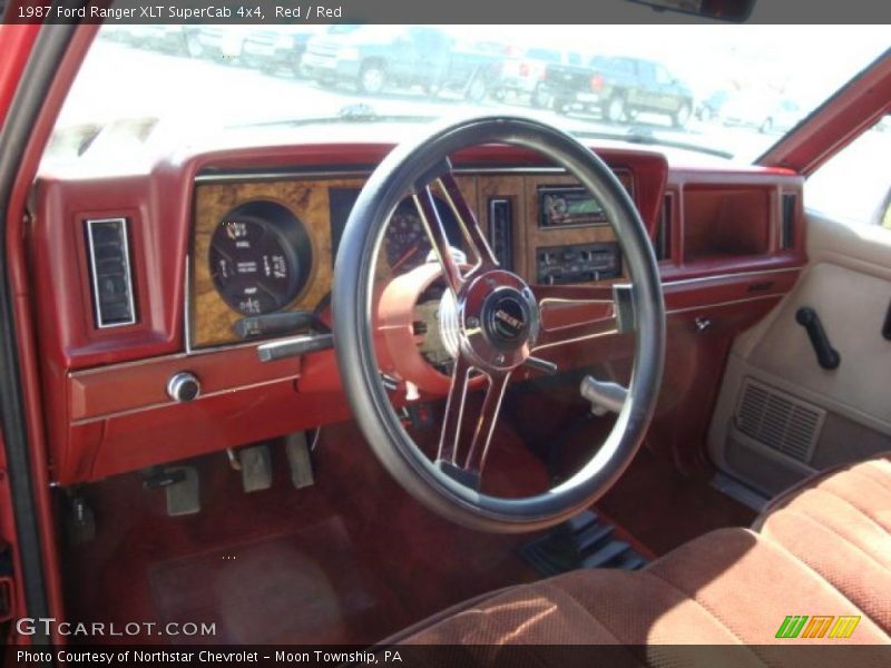 Red / Red 1987 Ford Ranger XLT SuperCab 4x4