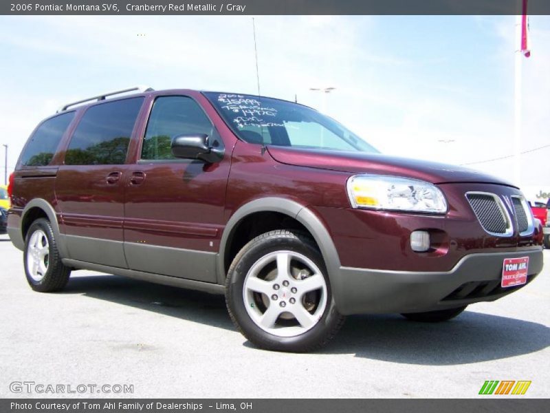 Cranberry Red Metallic / Gray 2006 Pontiac Montana SV6