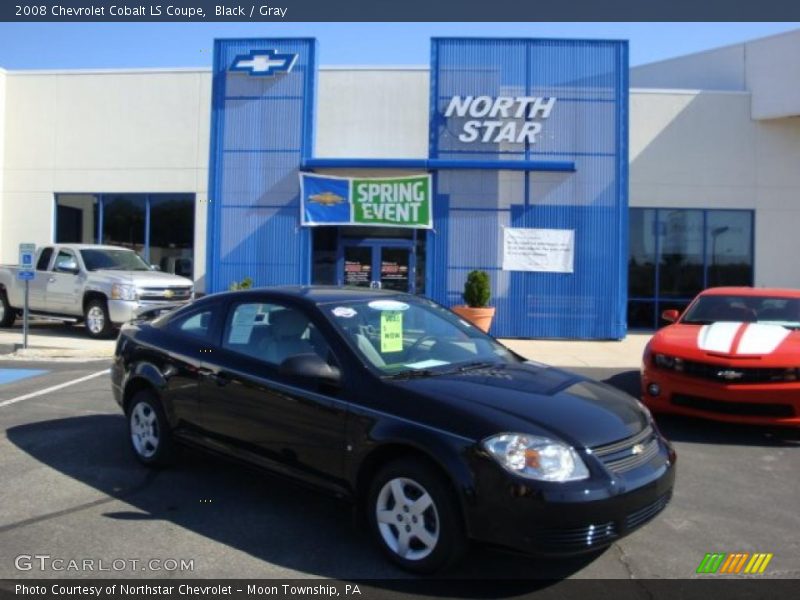 Black / Gray 2008 Chevrolet Cobalt LS Coupe