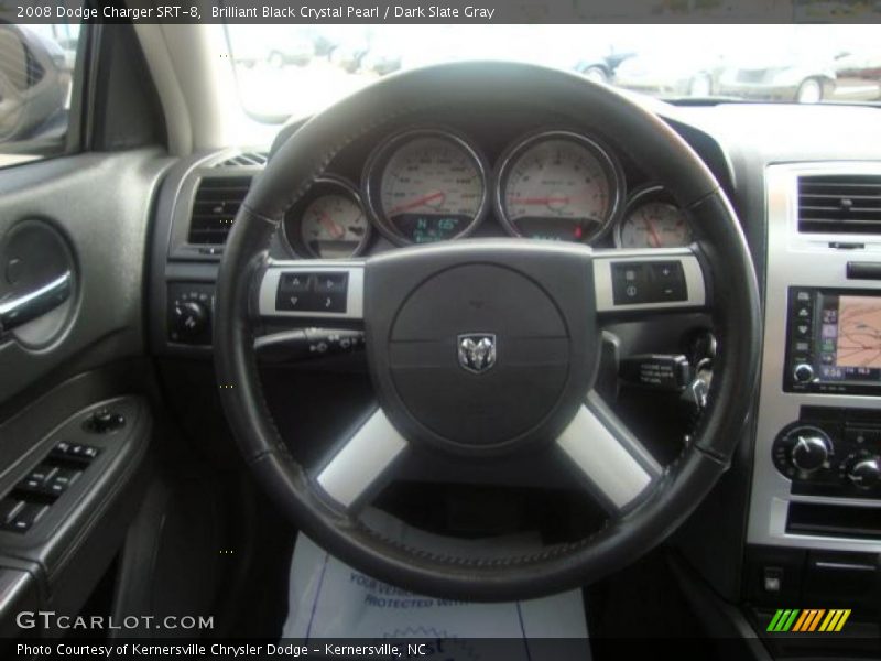 Brilliant Black Crystal Pearl / Dark Slate Gray 2008 Dodge Charger SRT-8