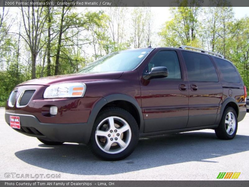 Cranberry Red Metallic / Gray 2006 Pontiac Montana SV6