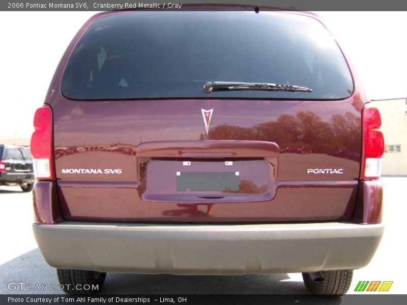 Cranberry Red Metallic / Gray 2006 Pontiac Montana SV6