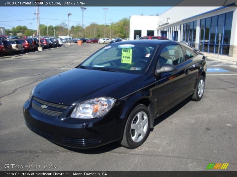 Black / Gray 2008 Chevrolet Cobalt LS Coupe