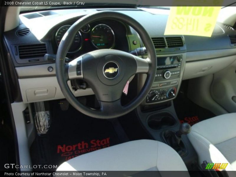 Black / Gray 2008 Chevrolet Cobalt LS Coupe