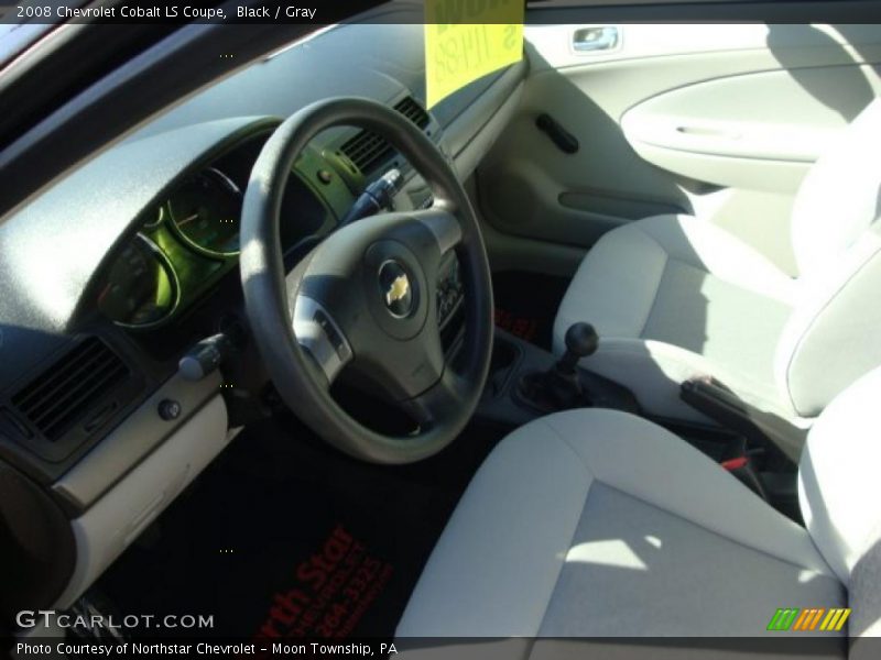 Black / Gray 2008 Chevrolet Cobalt LS Coupe