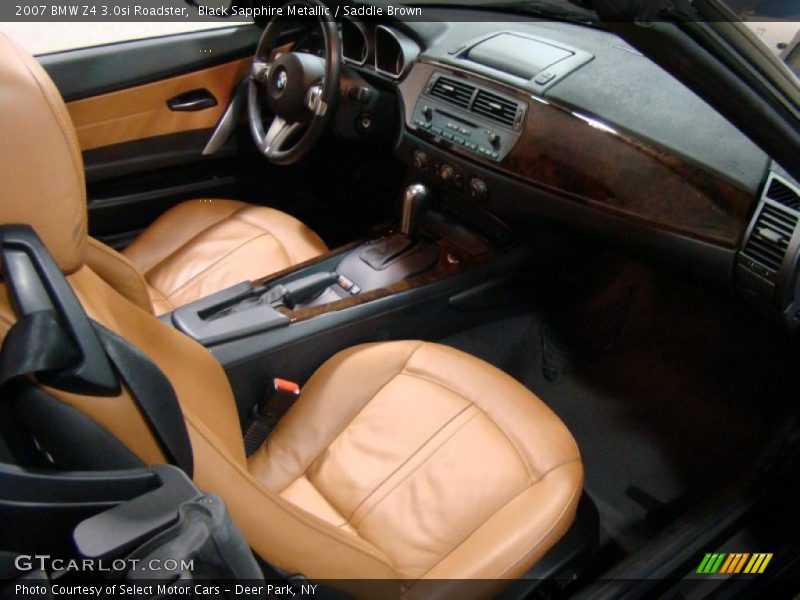 Black Sapphire Metallic / Saddle Brown 2007 BMW Z4 3.0si Roadster