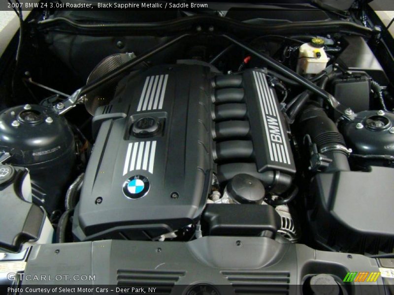 Black Sapphire Metallic / Saddle Brown 2007 BMW Z4 3.0si Roadster