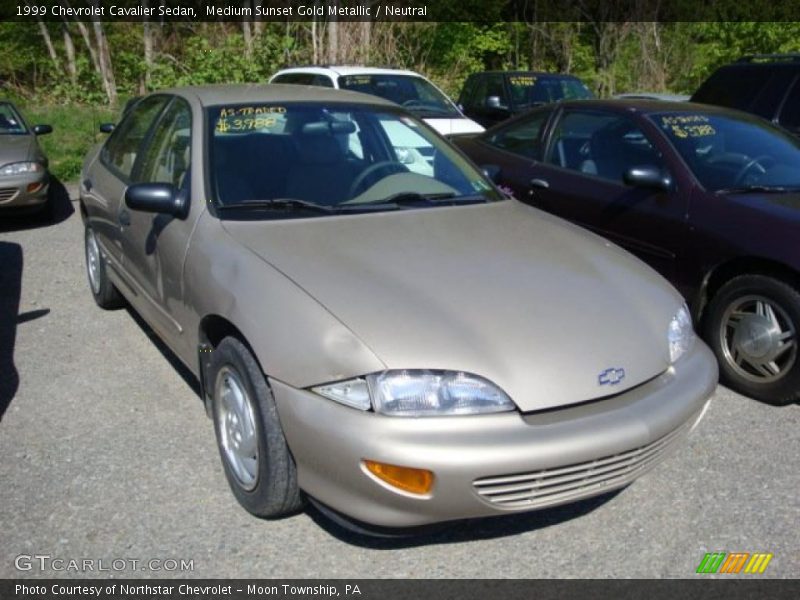 Medium Sunset Gold Metallic / Neutral 1999 Chevrolet Cavalier Sedan