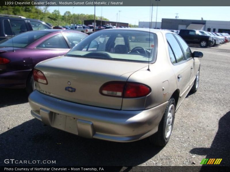 Medium Sunset Gold Metallic / Neutral 1999 Chevrolet Cavalier Sedan