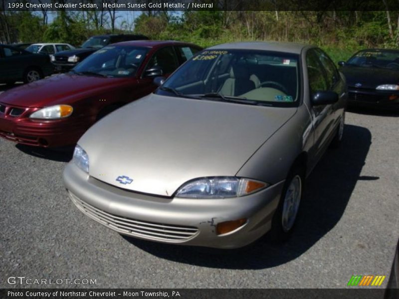 Medium Sunset Gold Metallic / Neutral 1999 Chevrolet Cavalier Sedan