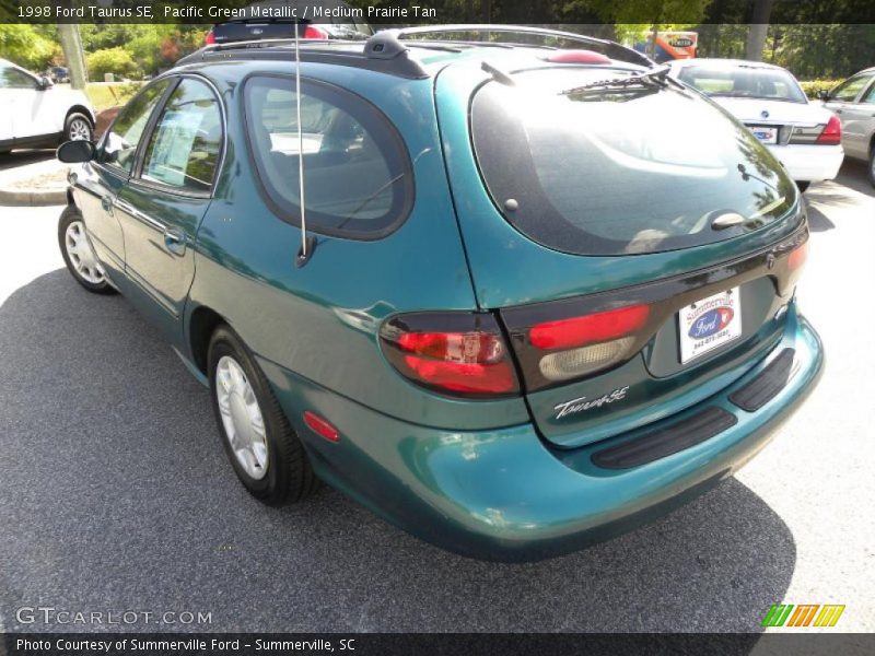 Pacific Green Metallic / Medium Prairie Tan 1998 Ford Taurus SE
