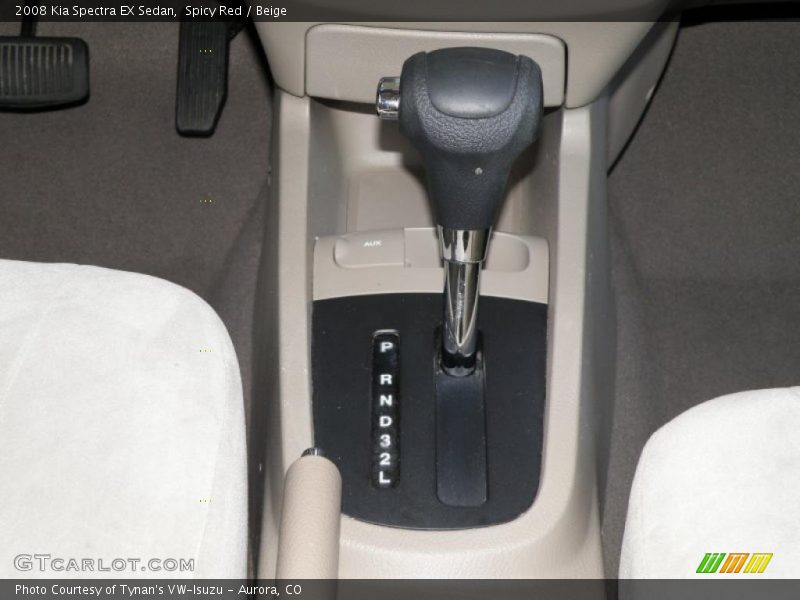 Spicy Red / Beige 2008 Kia Spectra EX Sedan