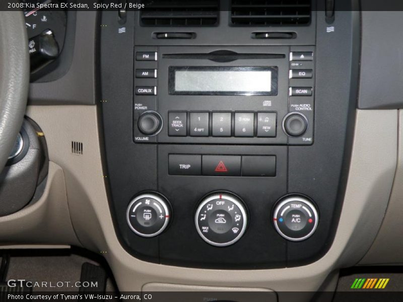 Spicy Red / Beige 2008 Kia Spectra EX Sedan