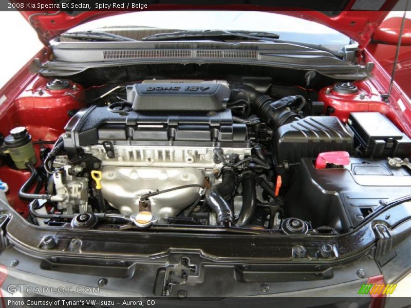 Spicy Red / Beige 2008 Kia Spectra EX Sedan