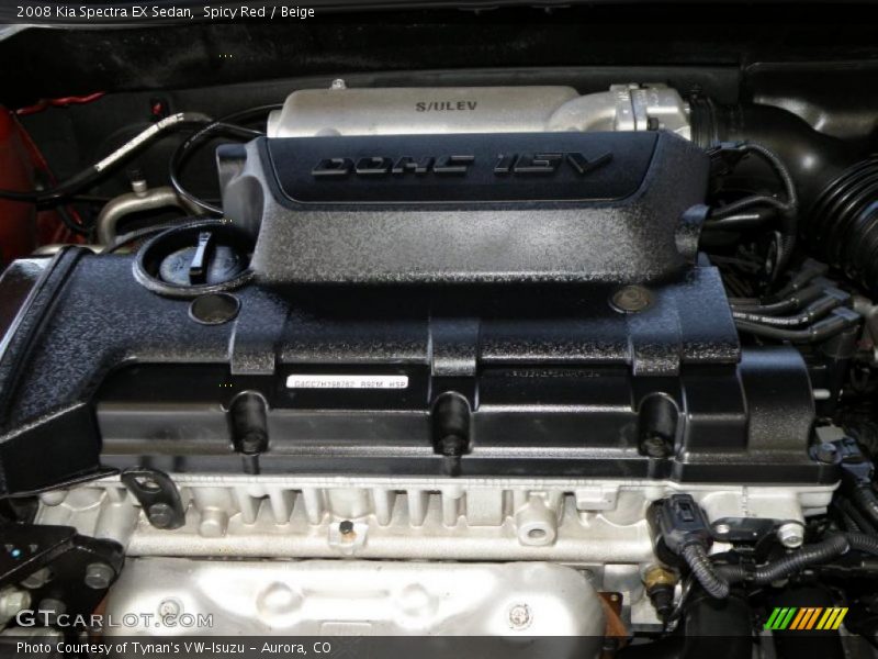 Spicy Red / Beige 2008 Kia Spectra EX Sedan