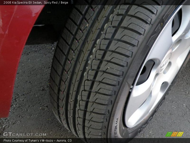 Spicy Red / Beige 2008 Kia Spectra EX Sedan