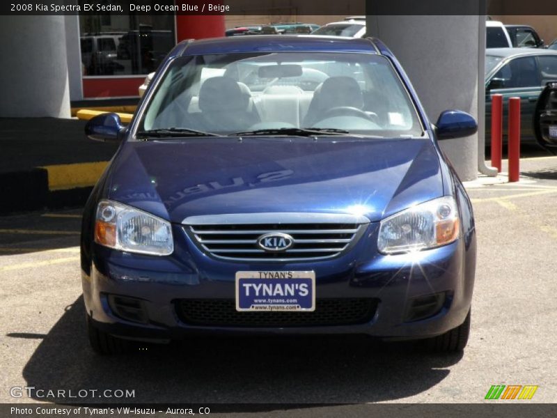 Deep Ocean Blue / Beige 2008 Kia Spectra EX Sedan