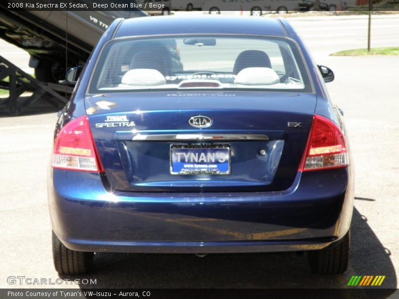 Deep Ocean Blue / Beige 2008 Kia Spectra EX Sedan