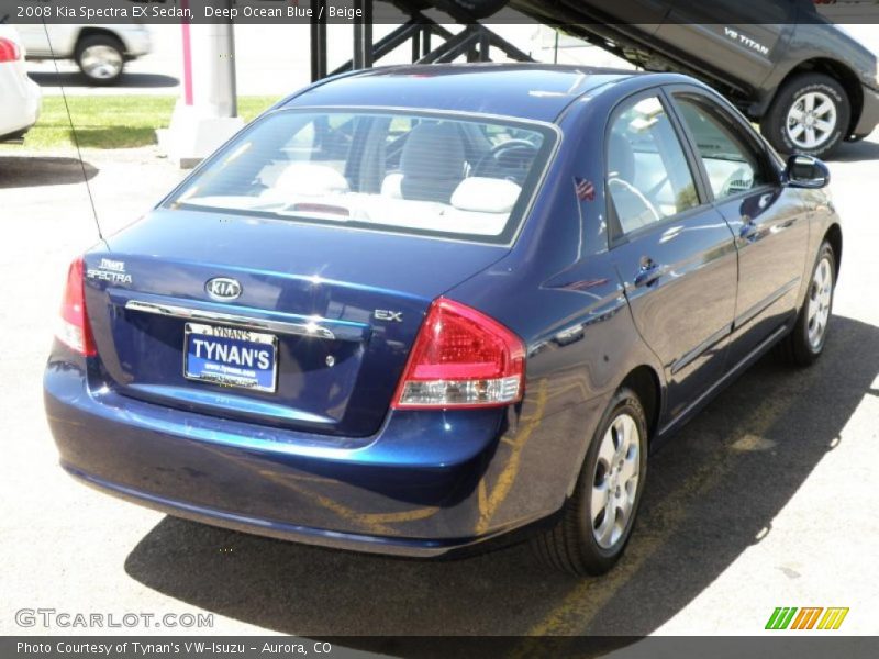 Deep Ocean Blue / Beige 2008 Kia Spectra EX Sedan