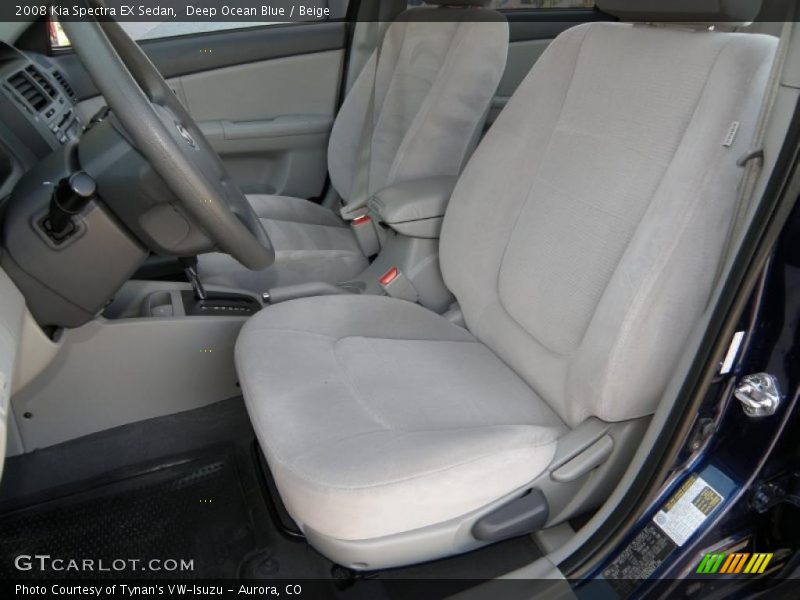 Deep Ocean Blue / Beige 2008 Kia Spectra EX Sedan
