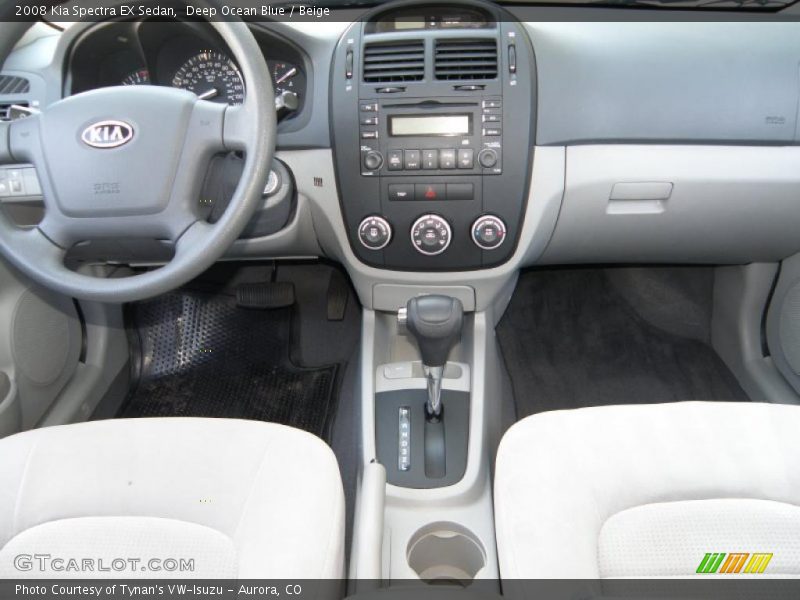 Deep Ocean Blue / Beige 2008 Kia Spectra EX Sedan